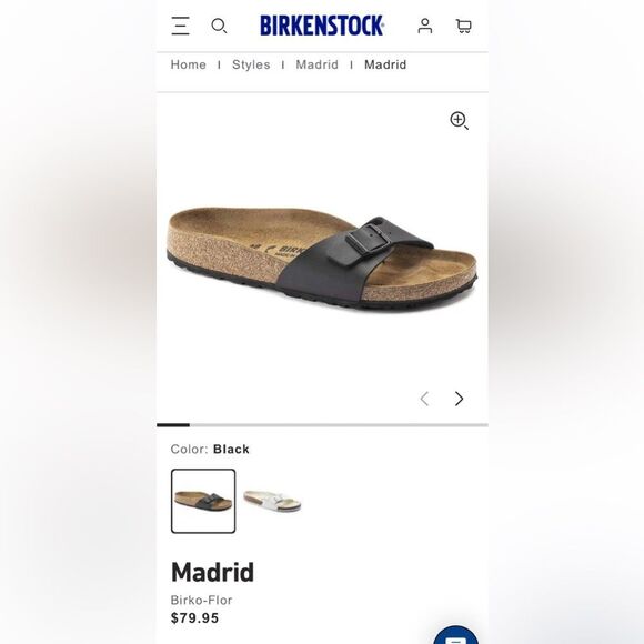 🔥🔥 BIRKENSTOCK Madrid Birko-Flor Black Leather Buckle Sandals Women/Men Sz 41 - Picture 11 of 11